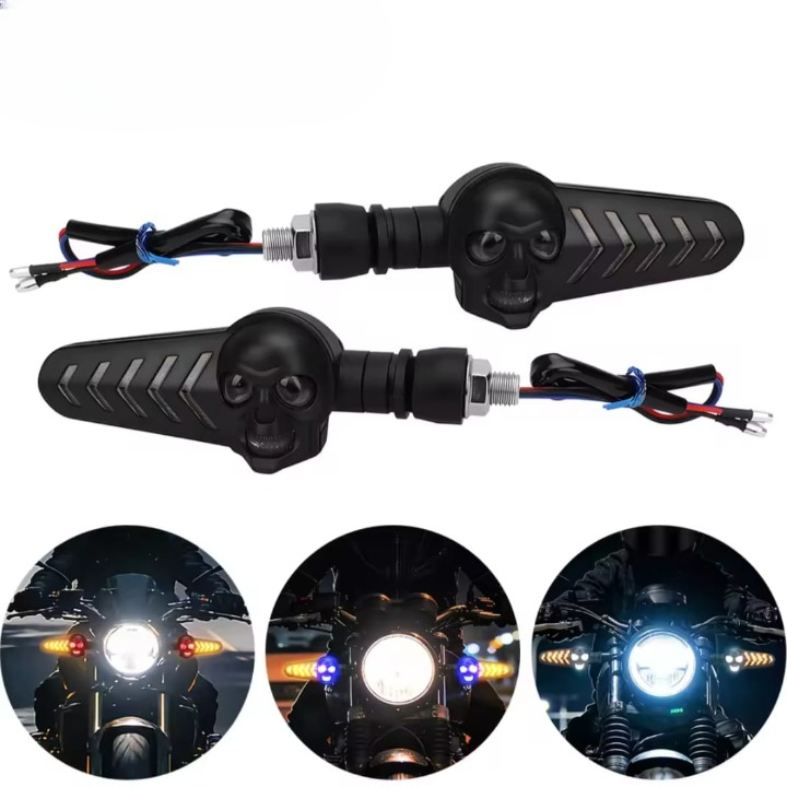 Motorcycle LED Turn Signal Light Supports 12V To 24V Flashing Indicator DRL Brake Tail Lamp (2PCS)