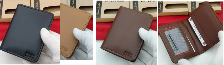 Genuine Leather Men's Wallet RFID Blocking Slim Bifold Card Holder Pocket Book