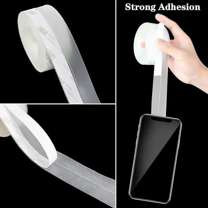 White Self-Adhesive Door Stopper with Soundproof, Waterproof, Insect-Proof Protection