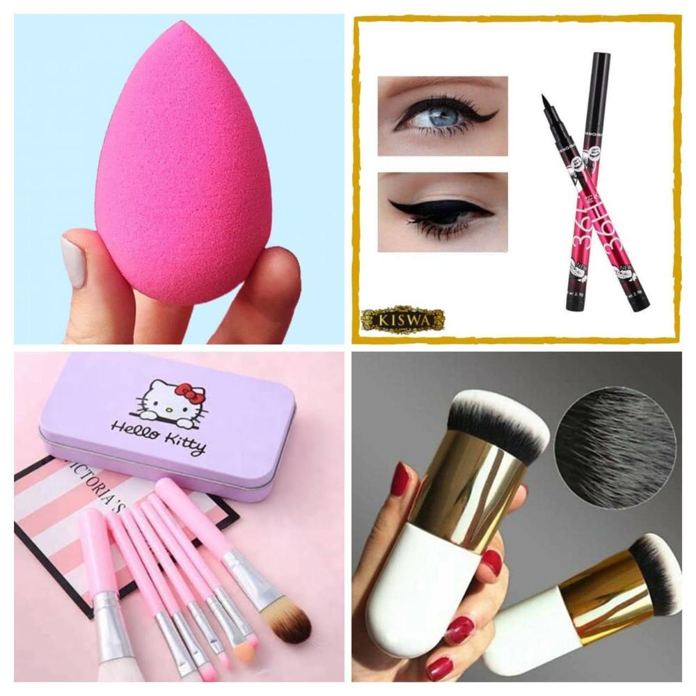 4-in-1 Makeup Brushes Set for Beginners & Pros