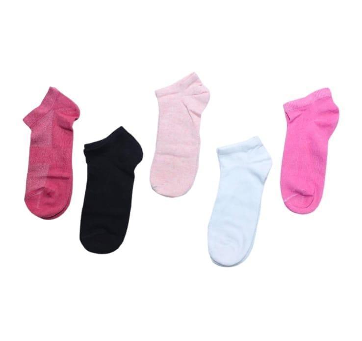 Premium Cotton Ankle Socks Multicolor for Women (Pack Of 5)