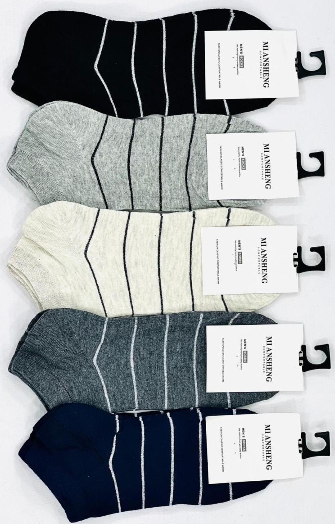 Premium Cotton Ankle Socks Multicolor Printed Pack of 02