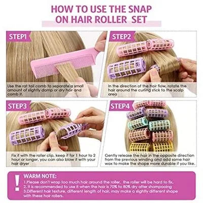 Multicolor Hair Rollers for Salon Quality Curls No Heat