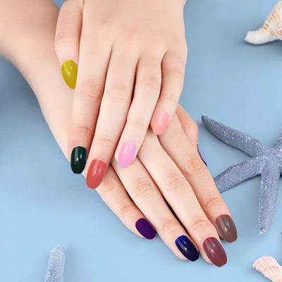 144 Pcs Multicolor Fake Nails ABS Professional Manicure