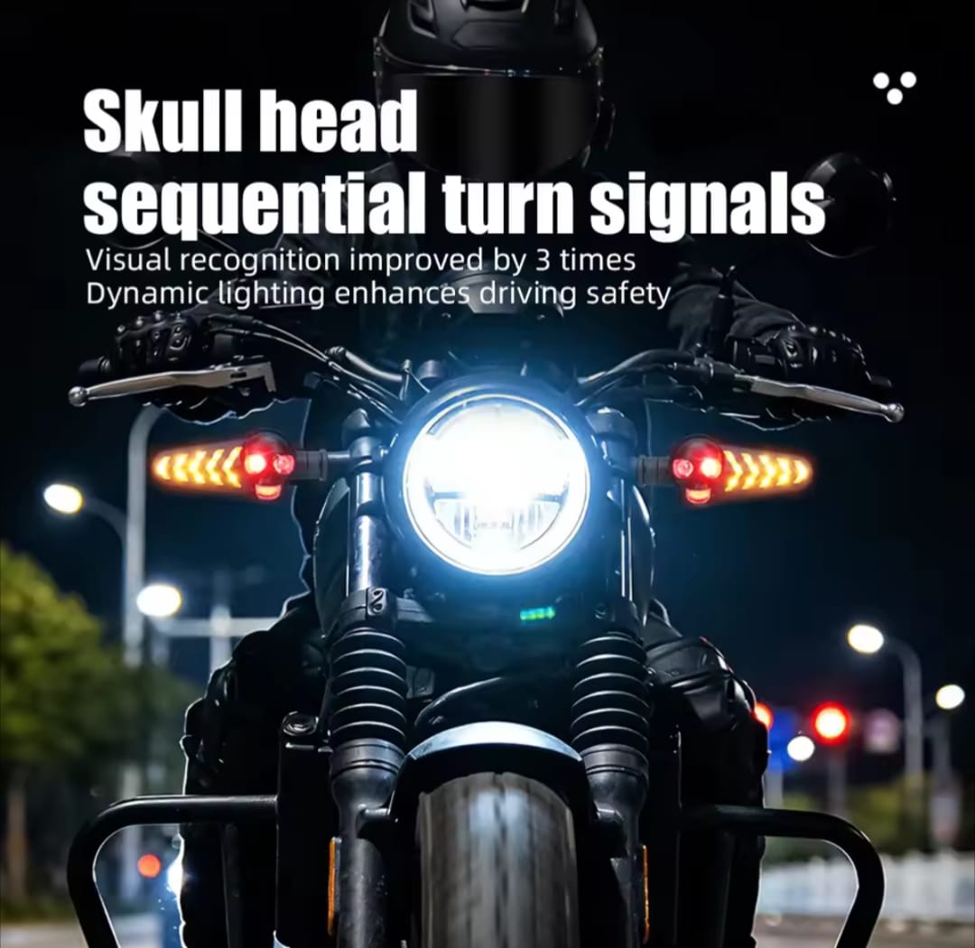 Motorcycle LED Turn Signal Light Supports 12V To 24V Flashing Indicator DRL Brake Tail Lamp (2PCS)