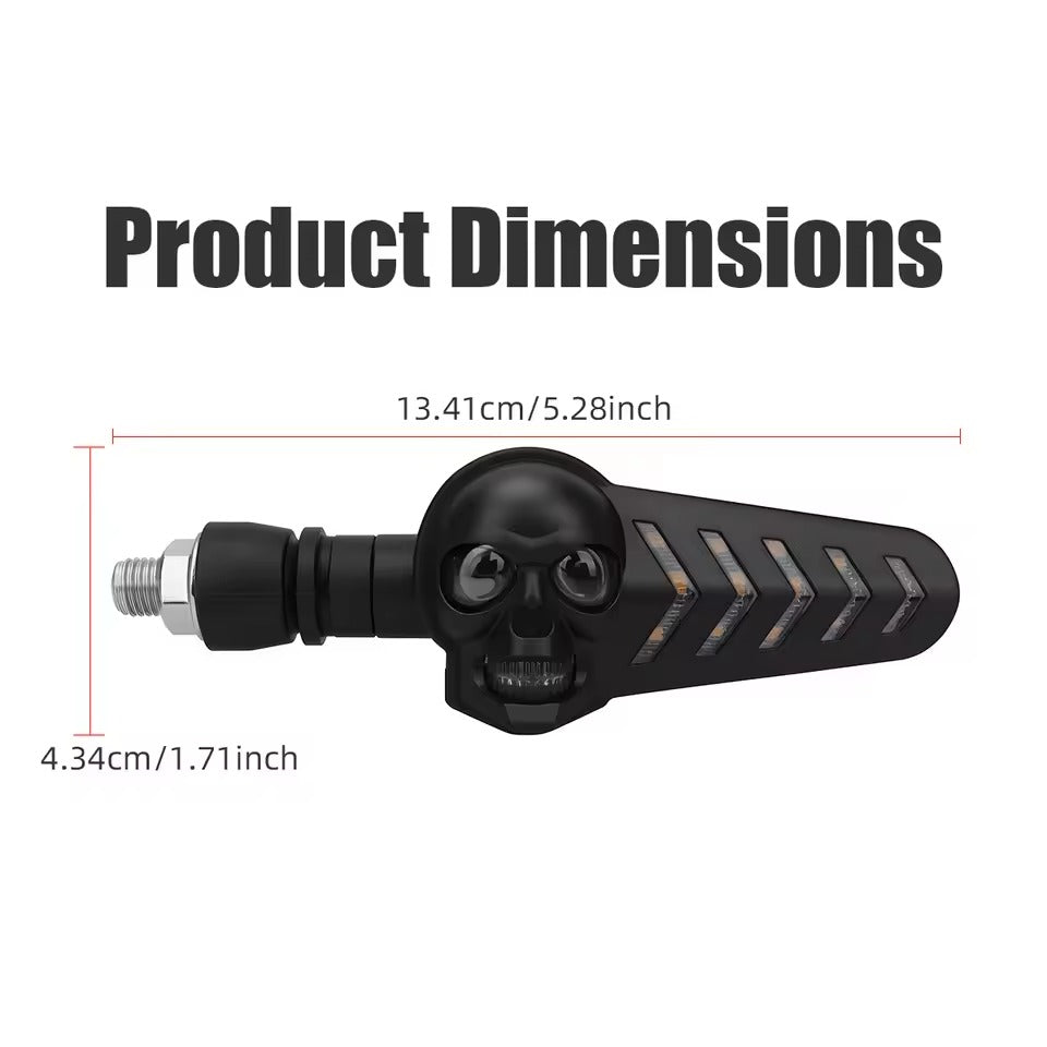 Motorcycle LED Turn Signal Light Supports 12V To 24V Flashing Indicator DRL Brake Tail Lamp (2PCS)