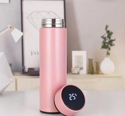 Stainless Steel Thermos 500ml Pink Digital Temp
