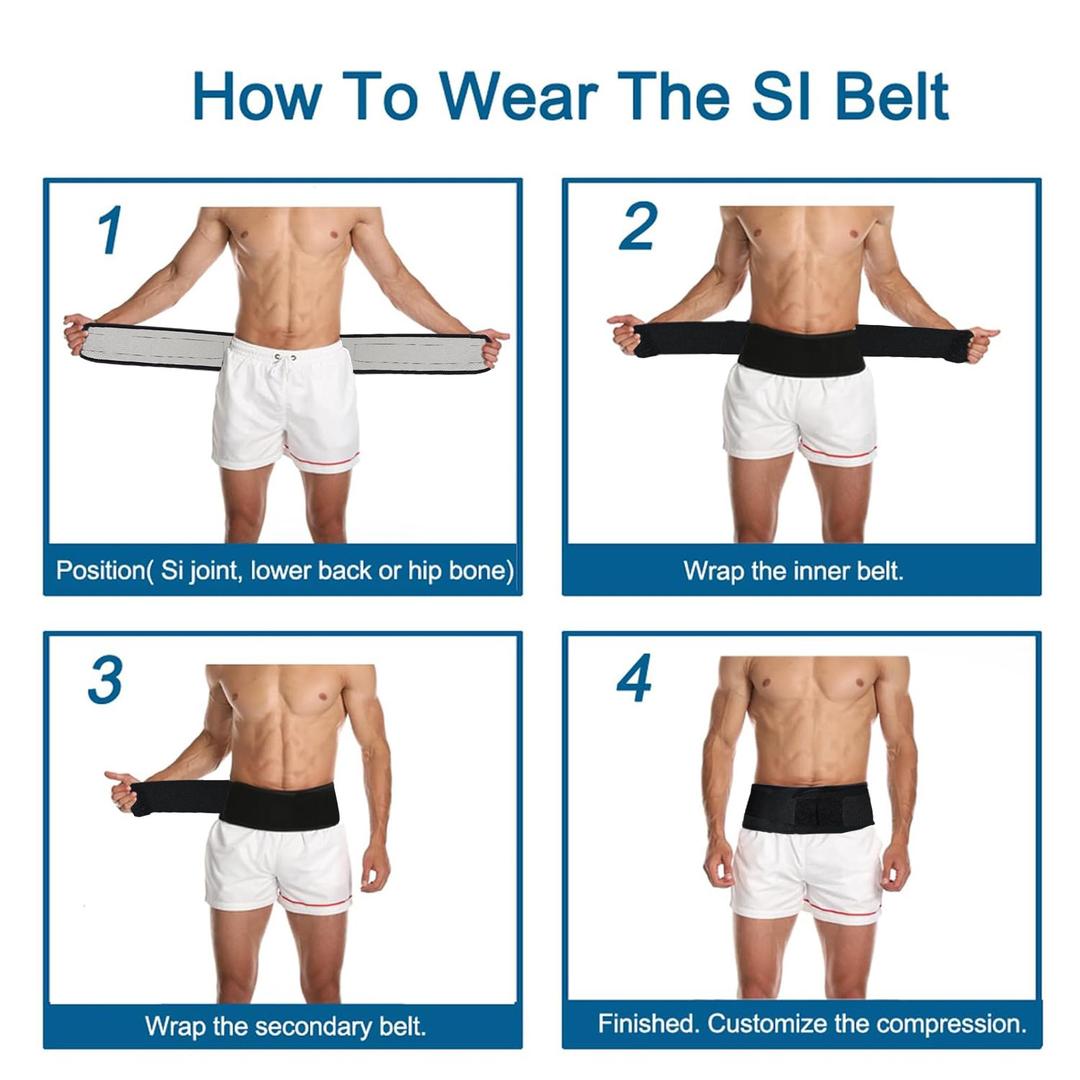 Adjustable Back Support Belt for Pain Relief & Comfort
