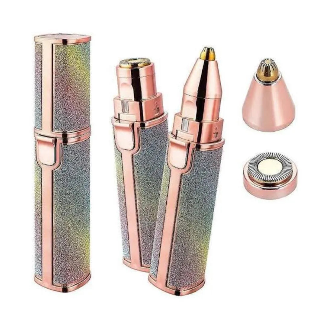 2-in-1 Eyebrow & Hair Trimmer Rose Gold USB Rechargeable