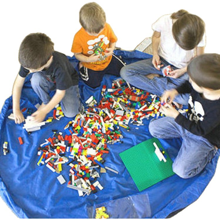 Extra Large Blue Storage Bag for Kids Toys & Blankets