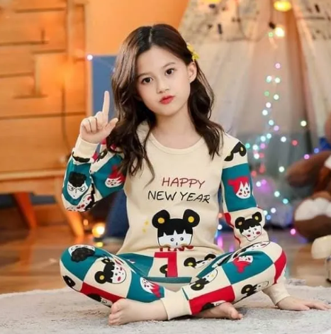 Girls Night Suit Cotton Printed Multicolor 1-10Yrs