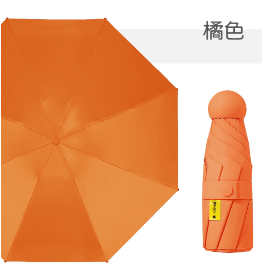 Mini Red Capsule Sun Umbrella 50% Folding