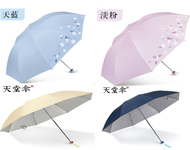 Paradise UV50+ Folding Sun Umbrella Purple Floral