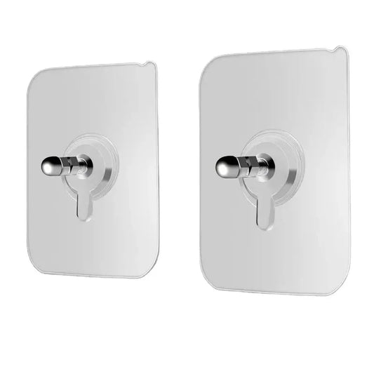 Pack of 10 Heavy-Duty Self-Adhesive Transparent Wall Hooks – Waterproof No-Drilling Screw & Nail Traceless Wall Organizers