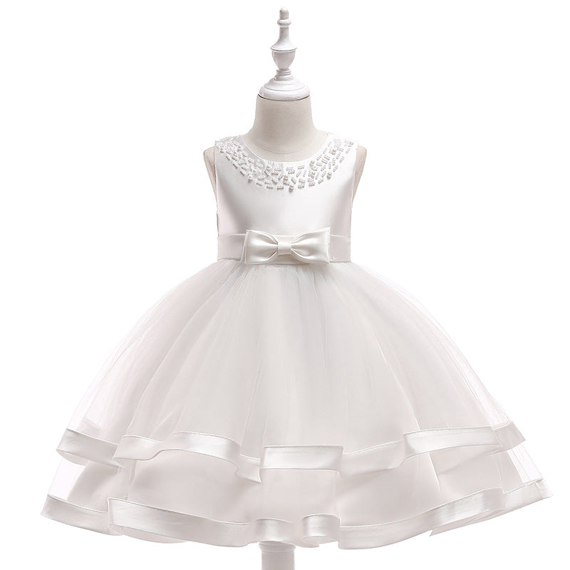 Hand-Beaded Princess Dress for Girls 2-10 Years Multi Color