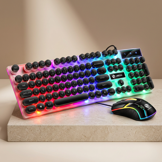 GTX300 Retro Punk Mechanical Keyboard Mouse Set
