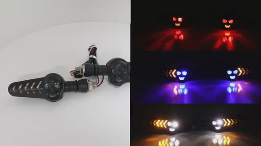 Motorcycle LED Turn Signal Light Supports 12V To 24V Flashing Indicator DRL Brake Tail Lamp (2PCS)